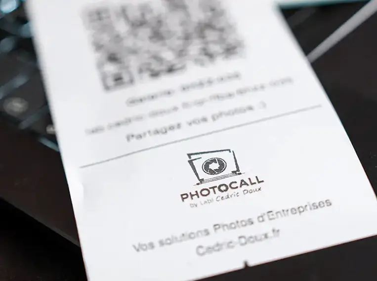 QR code PhotoCall U2P distribué aux intervenants